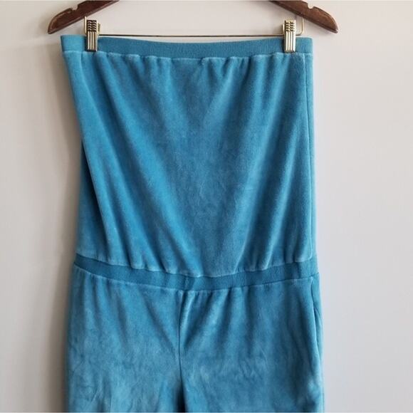Marc Jacobs Turquoise Blue Velour Romper size Small - Picture 11 of 12